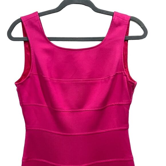 Trina Turk Tropical Nikola Stretch Fit & Flare Dress in Barbie Pink Size 4 - Picture 7 of 15